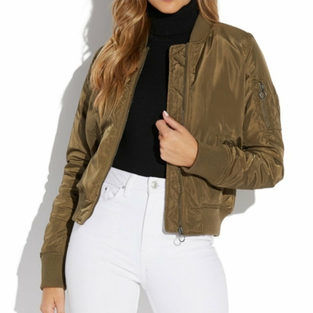 Timing Army Green Bomber Jacket